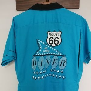 Men's Bowling Button Down Shirt Rockabilly